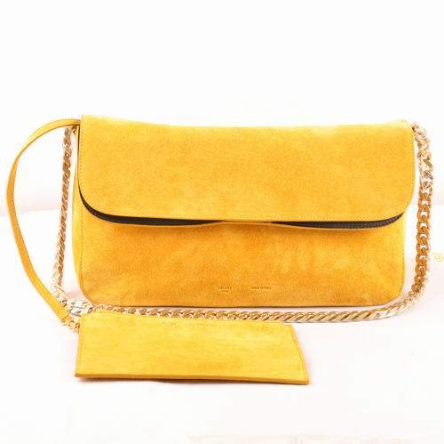 Celine Gourmette Small Bag in Suede Leather - 3078 Yellow